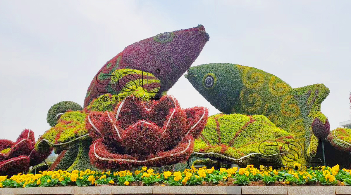 佛山文化公園春節(jié)主題綠雕